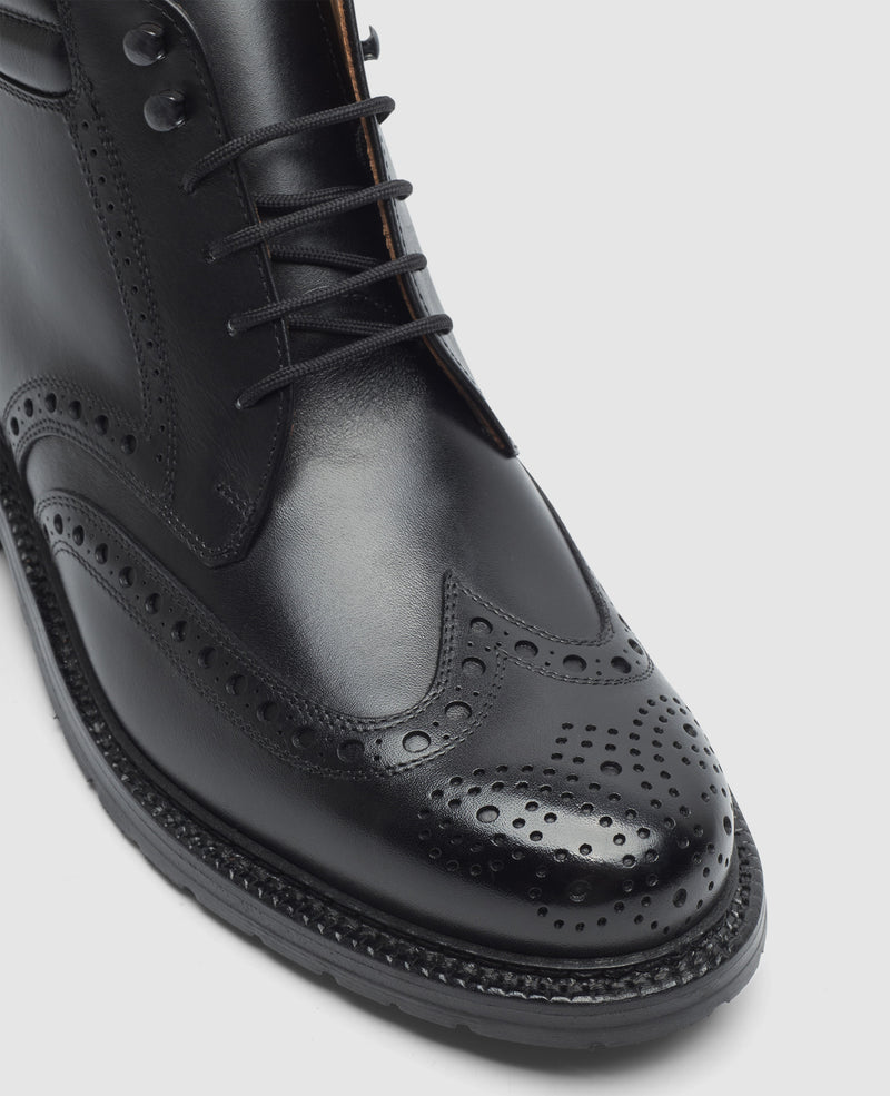 Janosh K Full Brogue BC - Schwarz